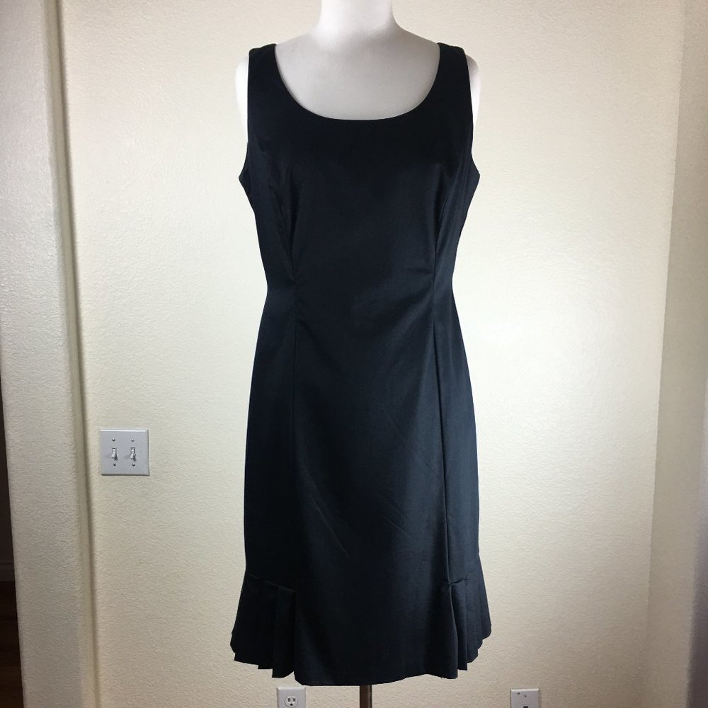 Tahari Black Pleated Dress
